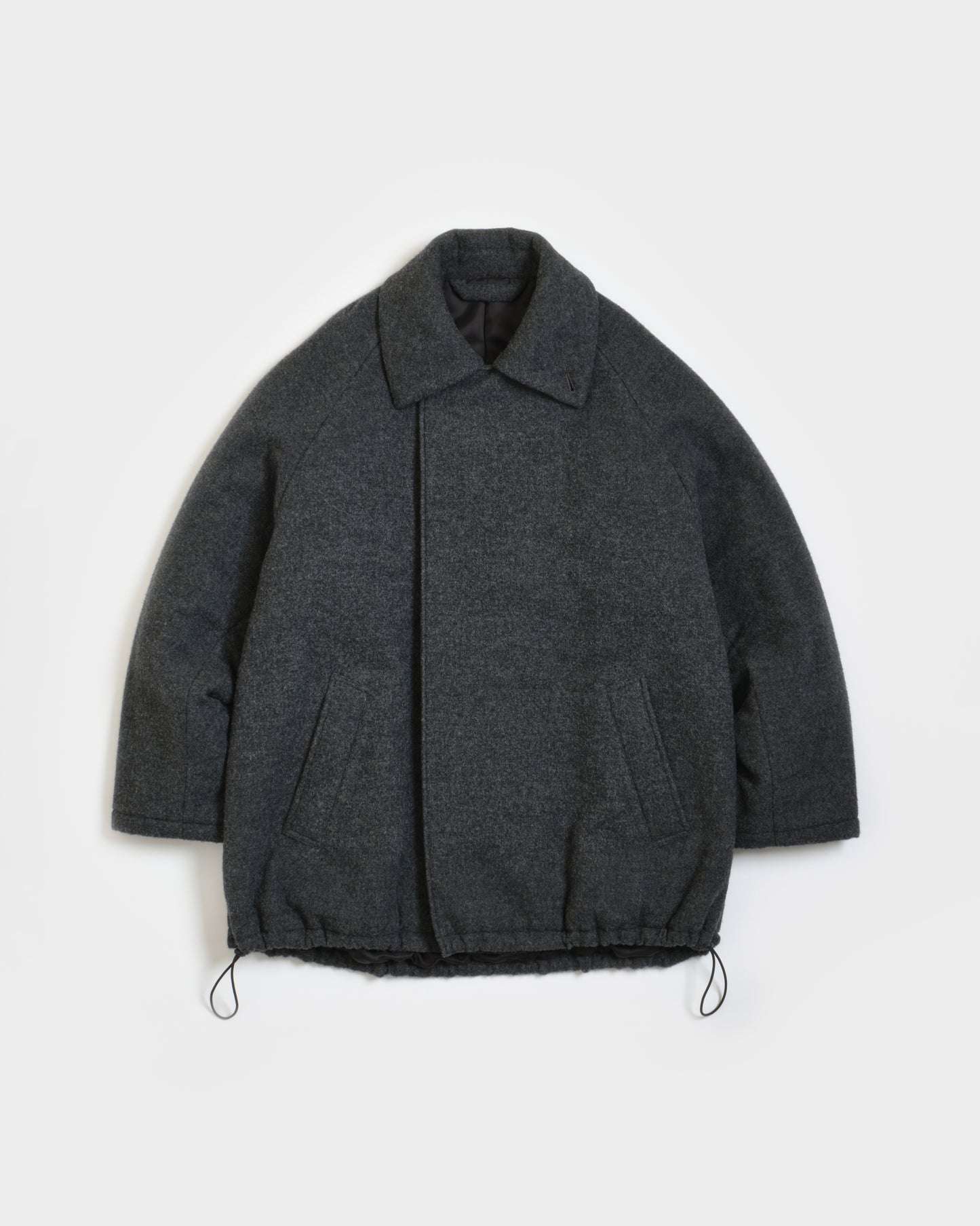 CASHMERE PADDED COAT - CHARCOAL GRAY