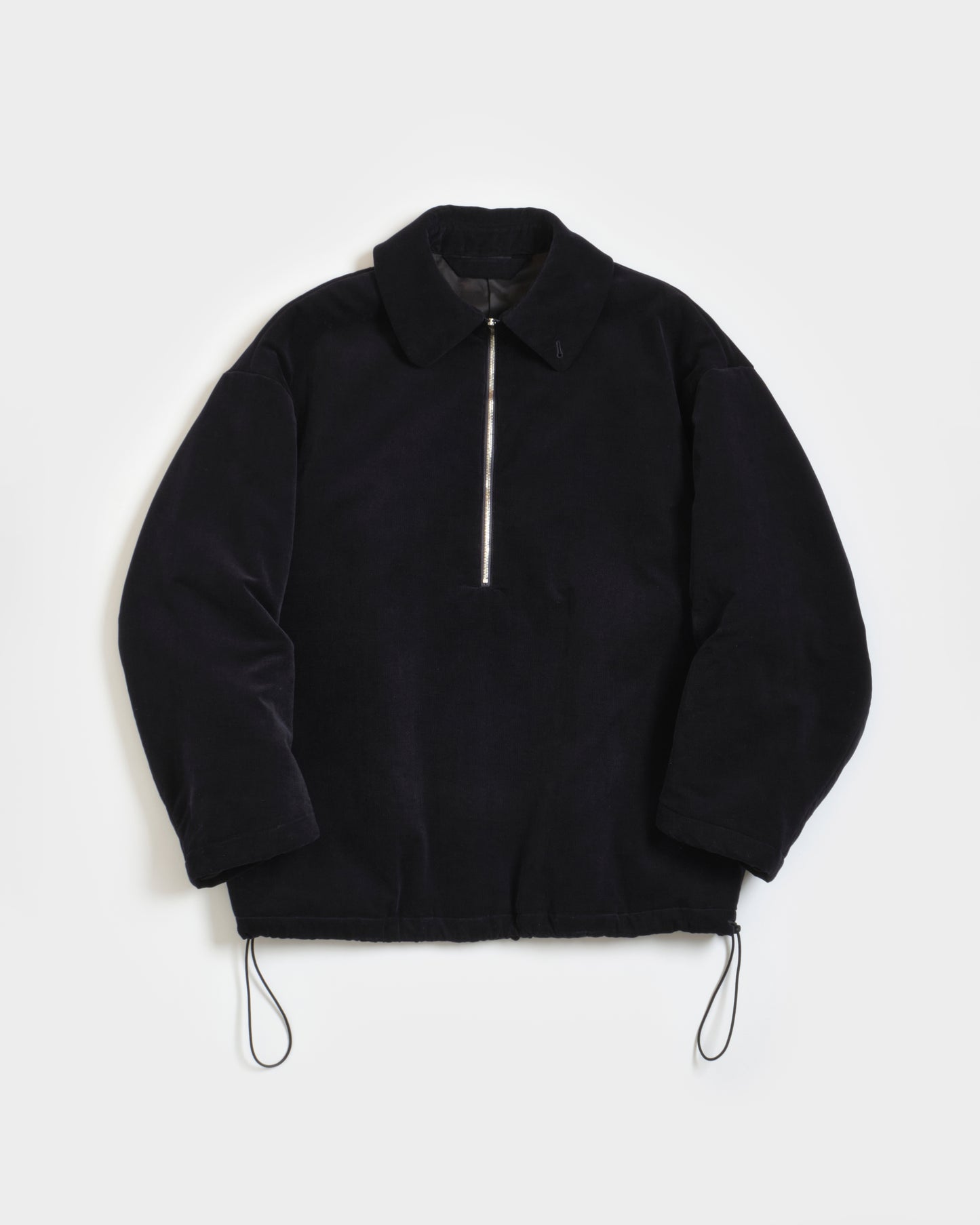 SOFT CORDUROY PADDED PULLOVER COAT - NAVY