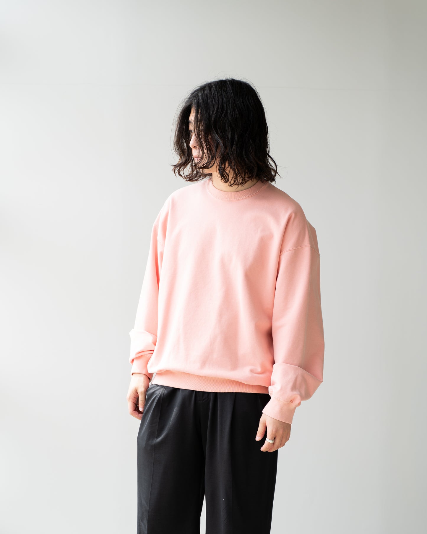 36G SUPER FINE GAUGE PULLOVER - SALMON PINK