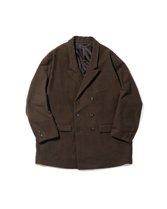 MOLESKIN DOUBLE BREASTED JACKET - BROWN