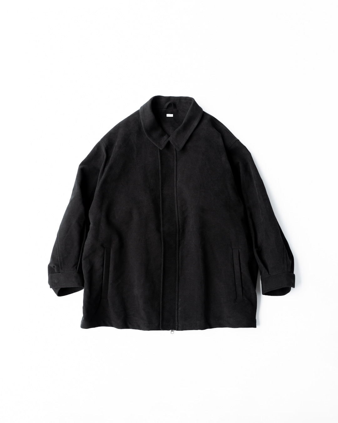 BRITISH MOLESKIN HARRINGTON JACKET - BLACK