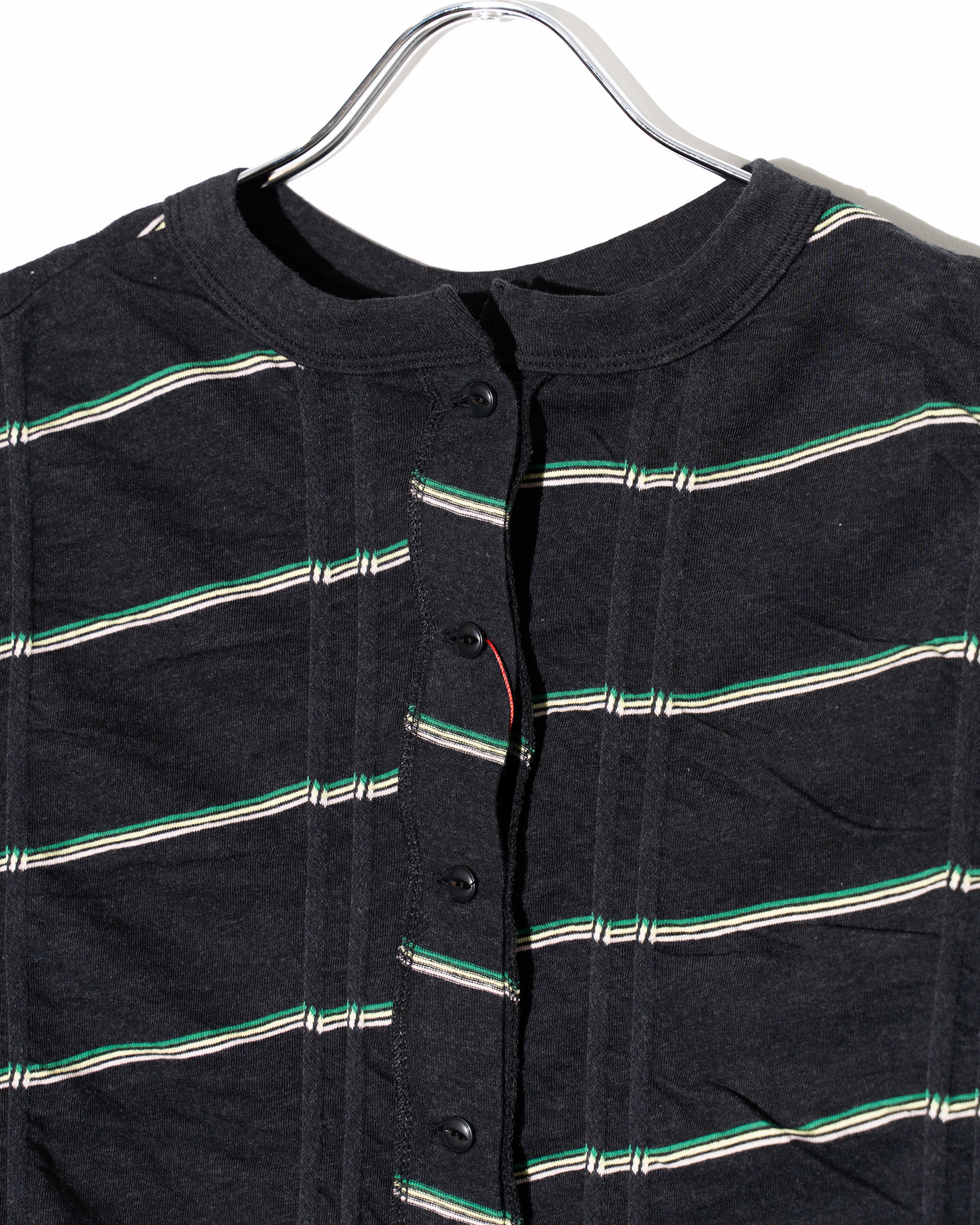 MEYAME (メヤメ) SOFT RIB HENRY NECK BLACK | HAKU公式通販