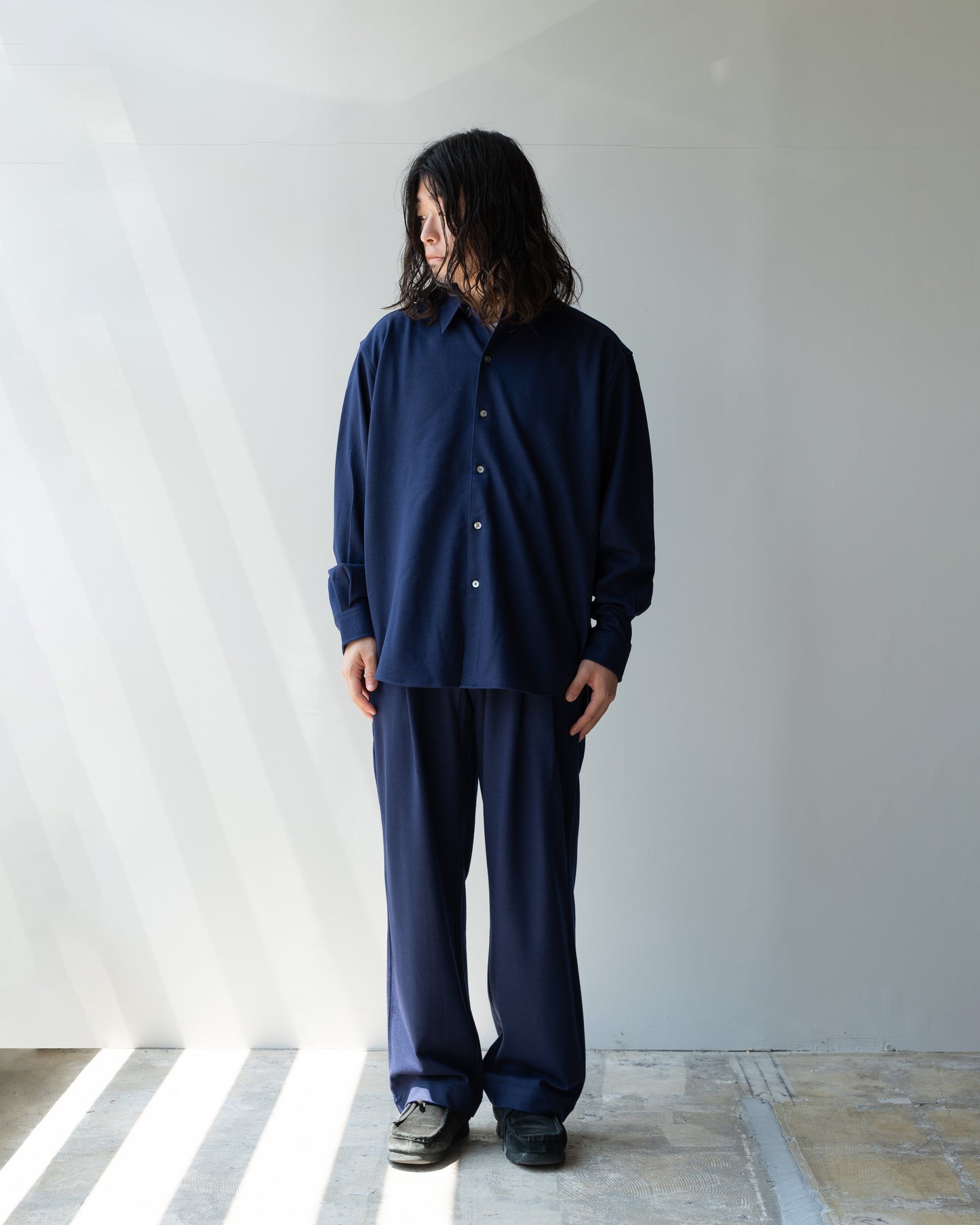 36G IDEAL WOOL SHIRT - NAVY