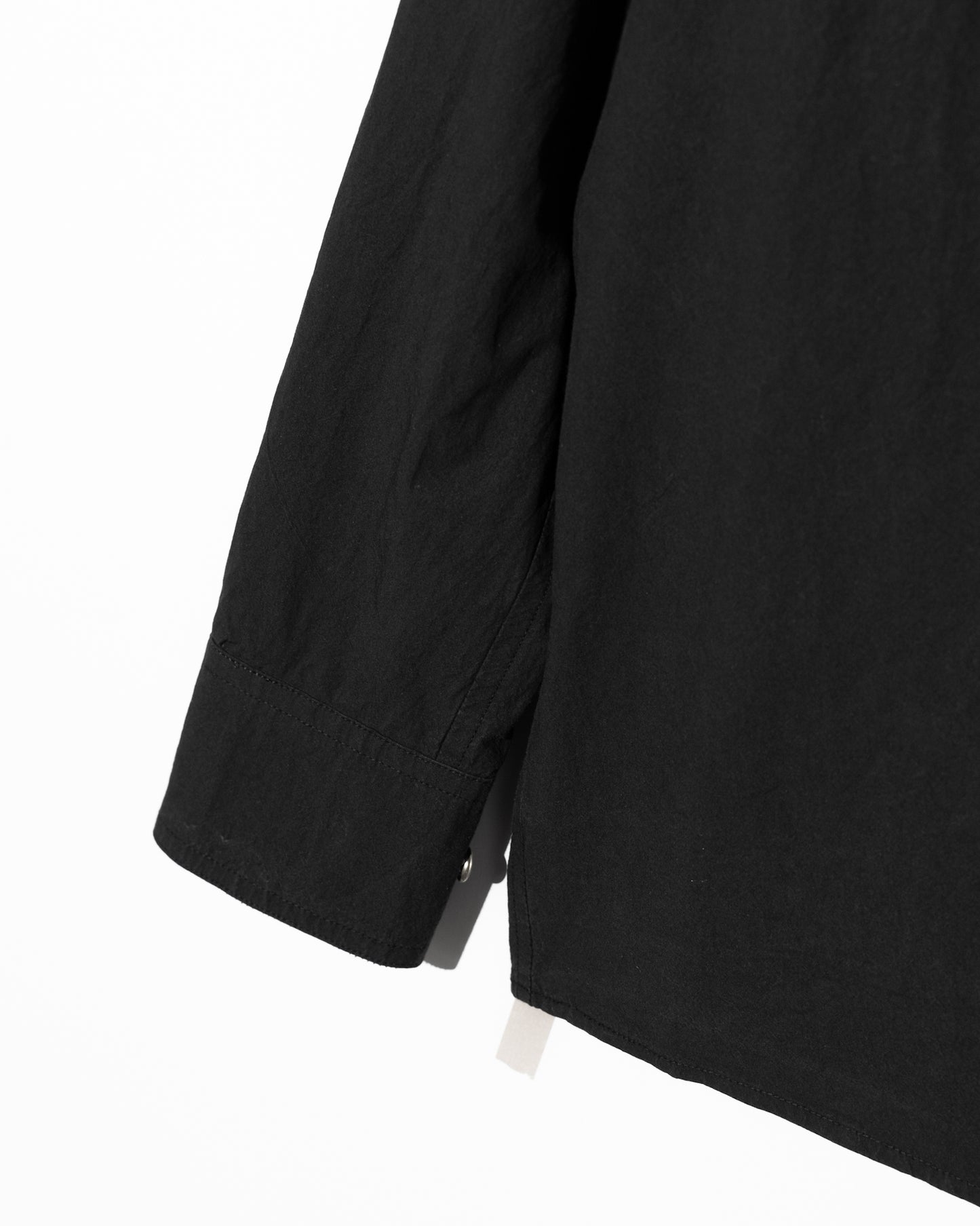 TIE SHIRT/COTTON - BLACK
