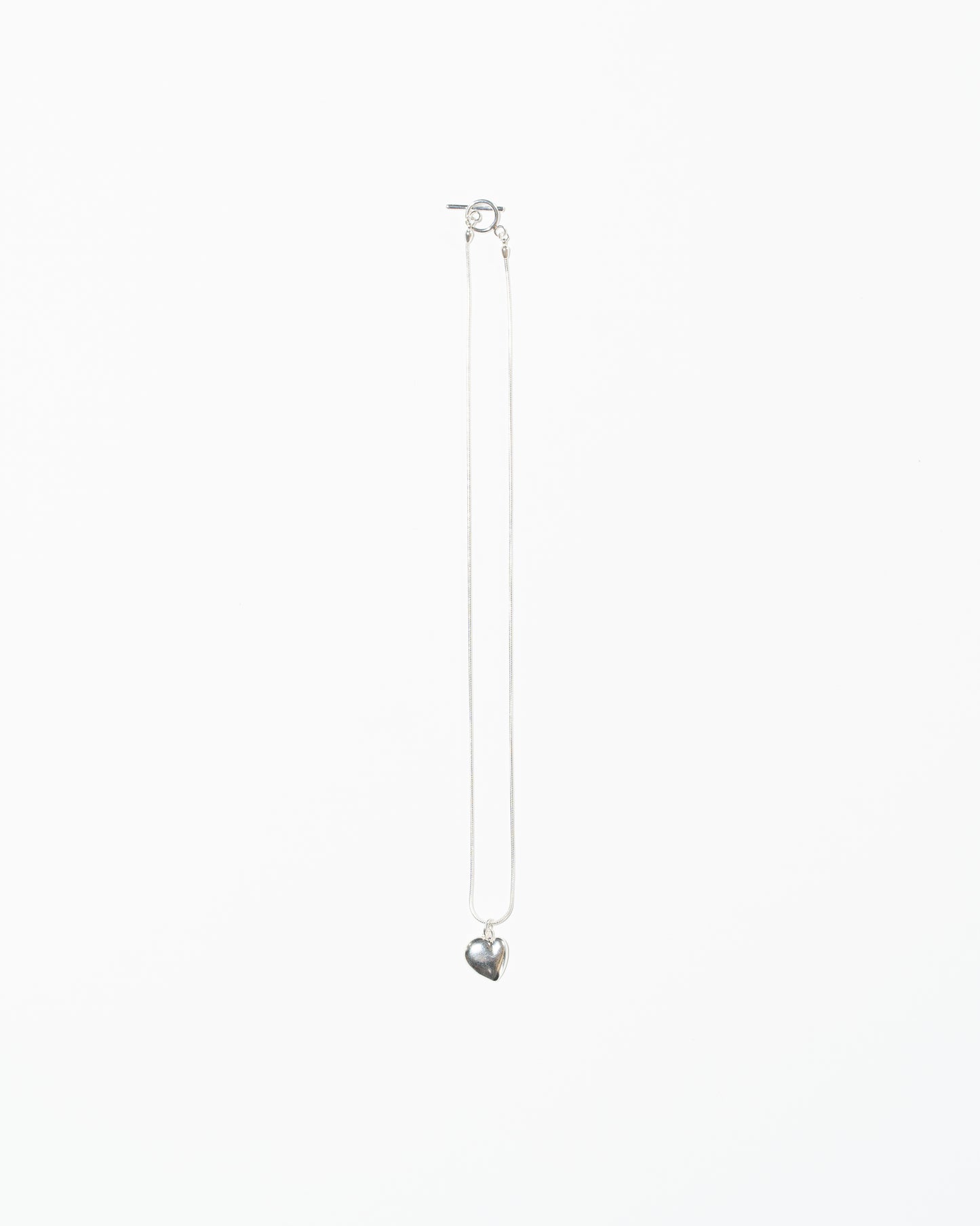 HEART CHARM SNAKE NECKLACE