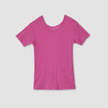 COTTON NYLON SHEER RIB S/S - PINK