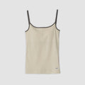 COTTON BICOLOR CAMISOLE - WHITE
