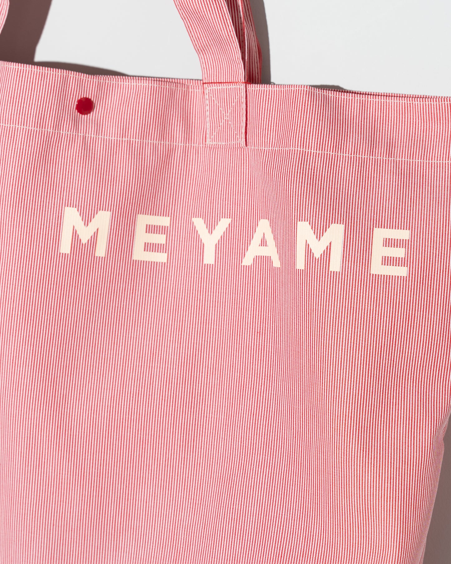 STRIPE LOGO TOTE BAG - RED
