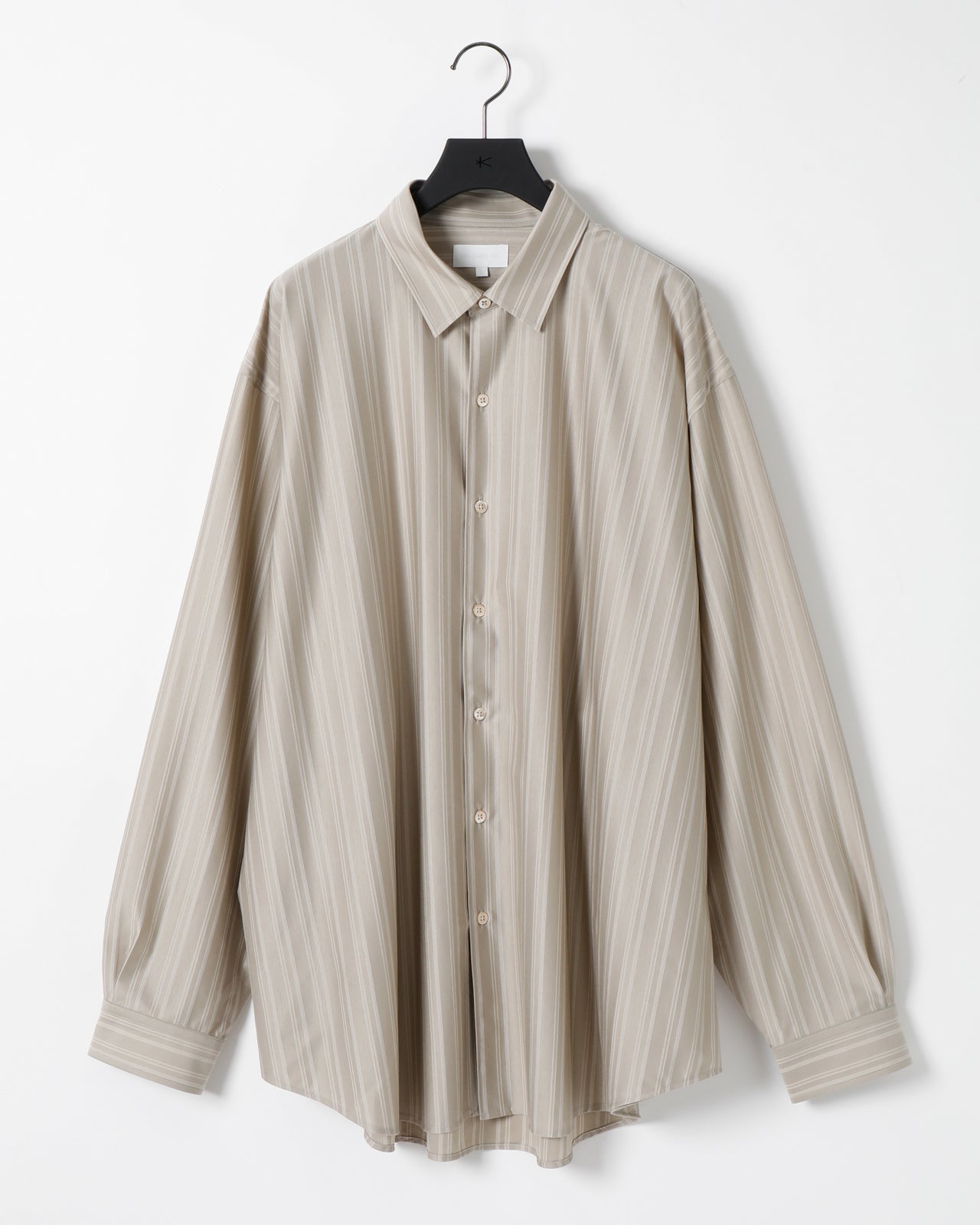 46G ATMOSPHERE STRIPE L/S SHIRT - KHAKI