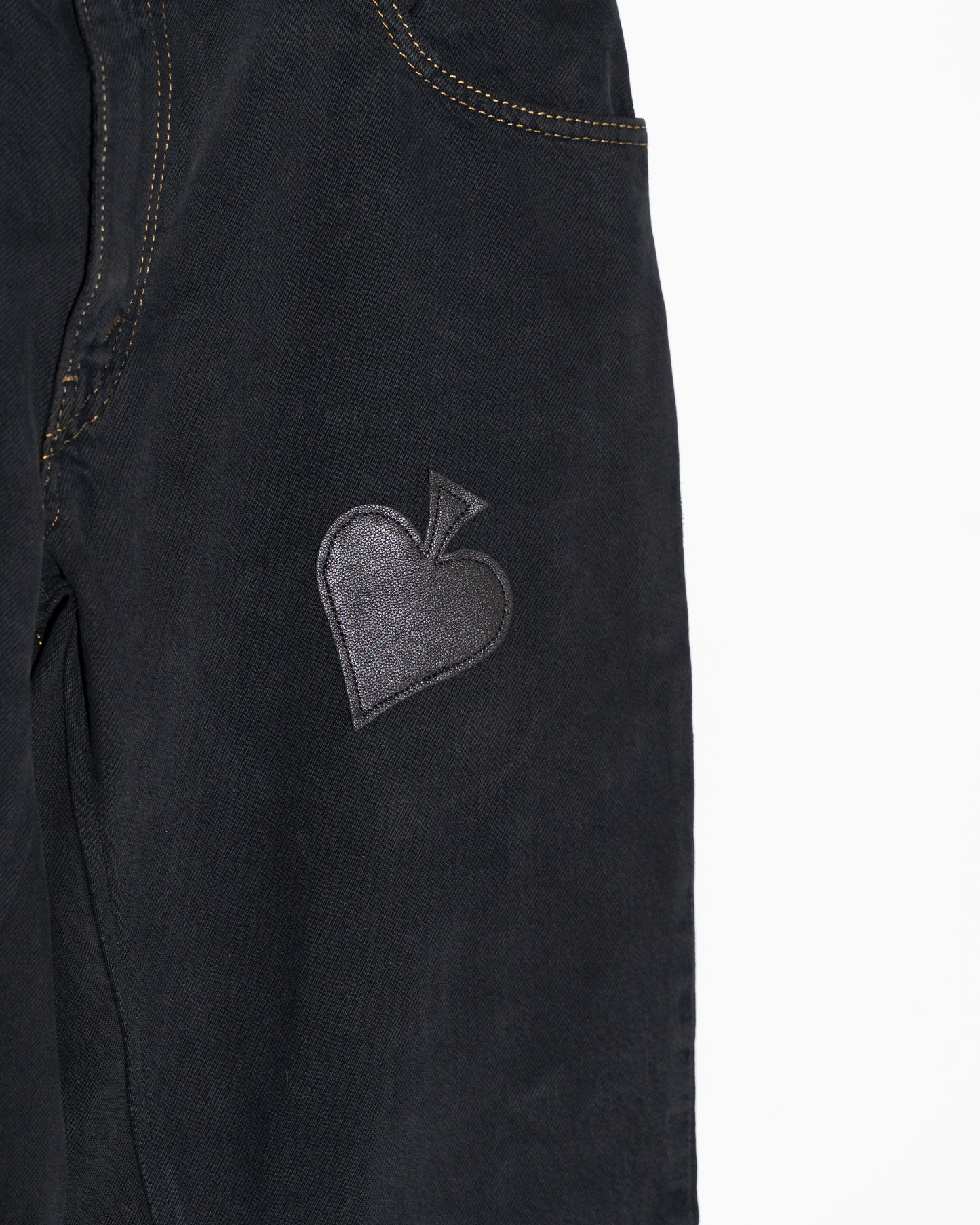 SPADE PATCH BAGGY REMAKE DENIM - BLACK