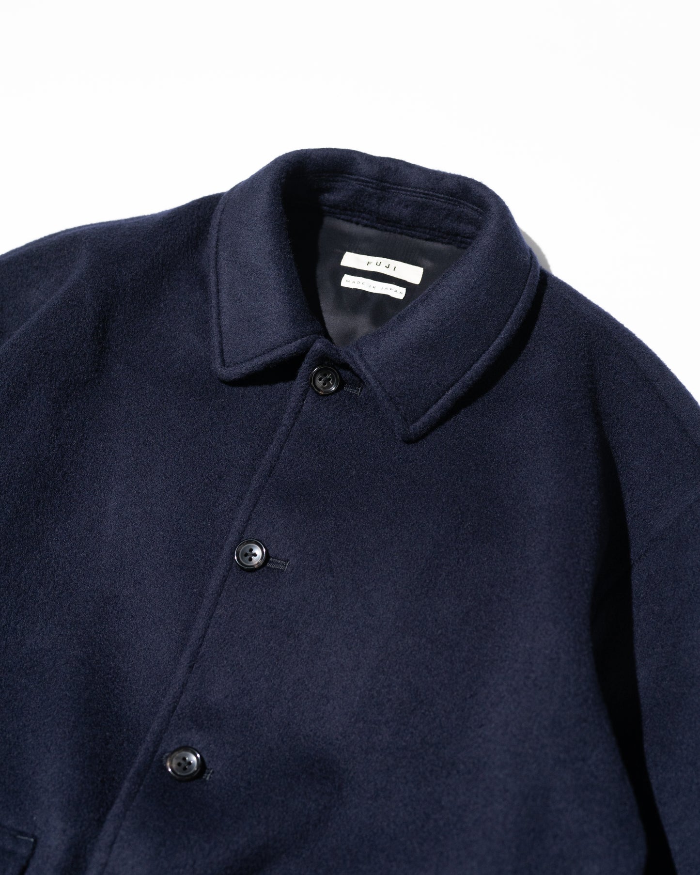 WOOL MELTON BASIC BLOUSON - NAVY