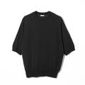 WIDE KNIT T-SHIRT - BLACK