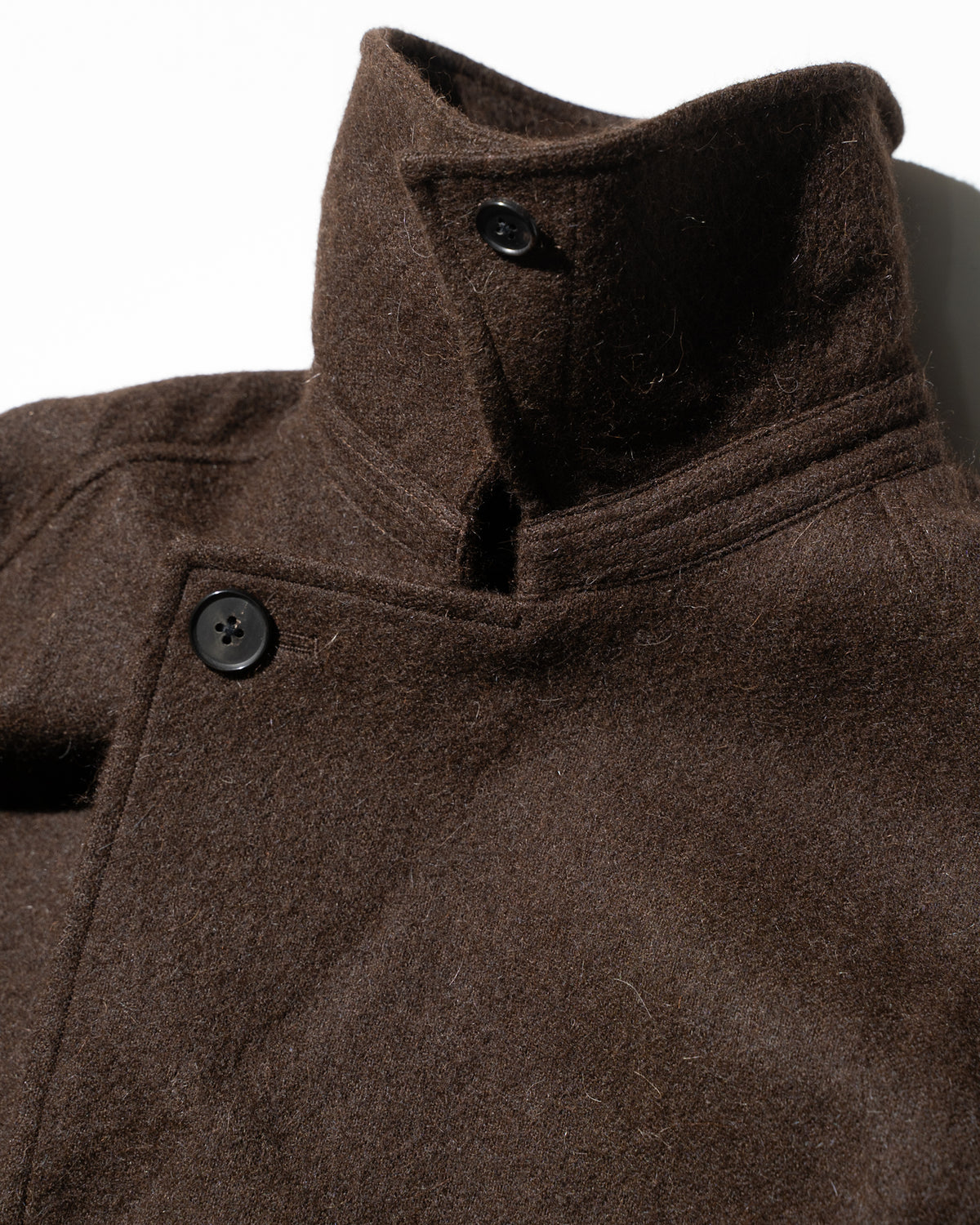 ALPACA OVERSIZE COAT - DEEP BROWN