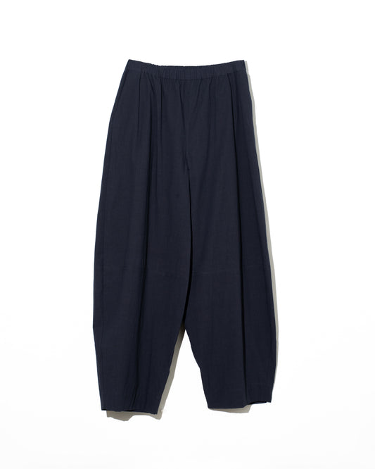 COTTON BALLOON PANTS (FEMME) - NAVY