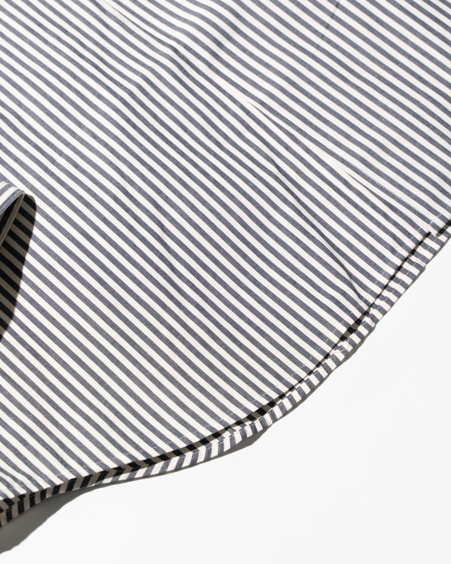 COTTON STRIPE SHIRT - NAVY