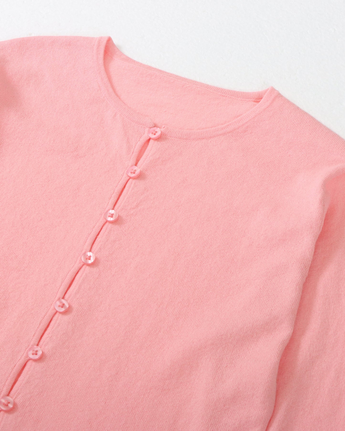 SLOUCHY BUTTON CARDIGAN - PINK