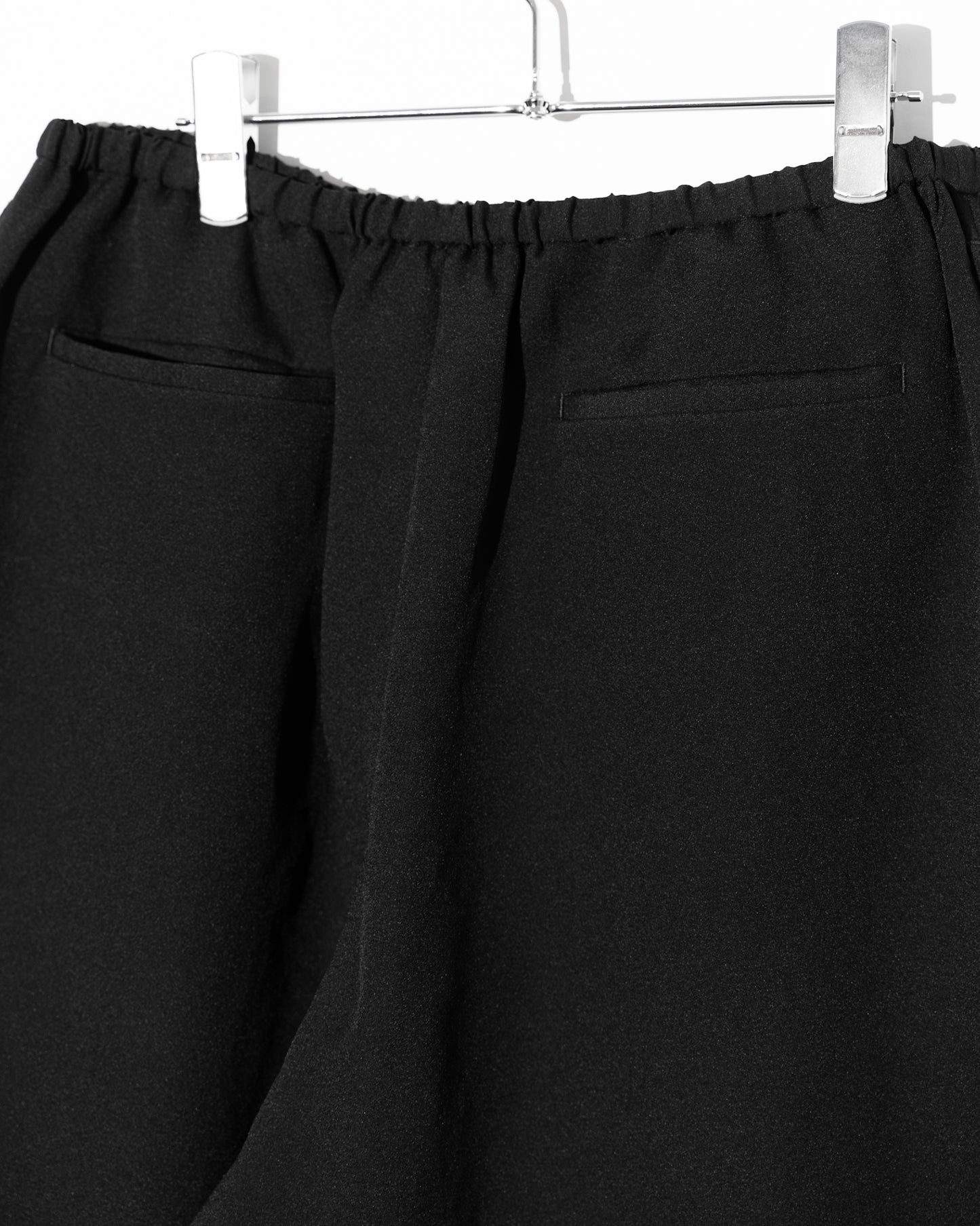 SILK ACETATE EASY PANTS - BLACK