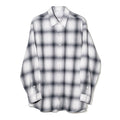 OMBRE PLAID SHIRT - BLACK×WHITE