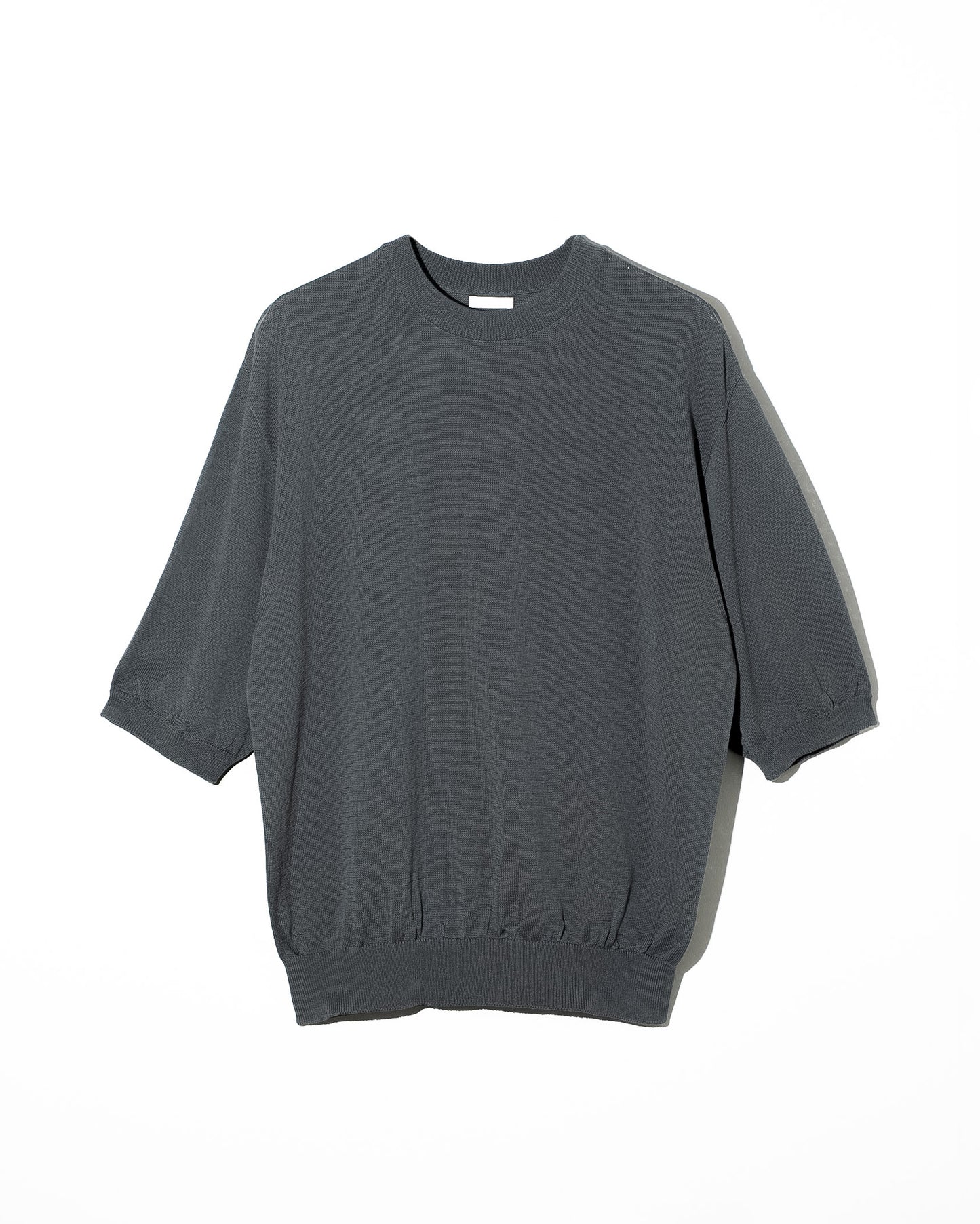 WIDE KNIT T-SHIRT - GRAY