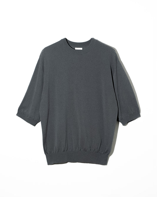 WIDE KNIT T-SHIRT - GRAY