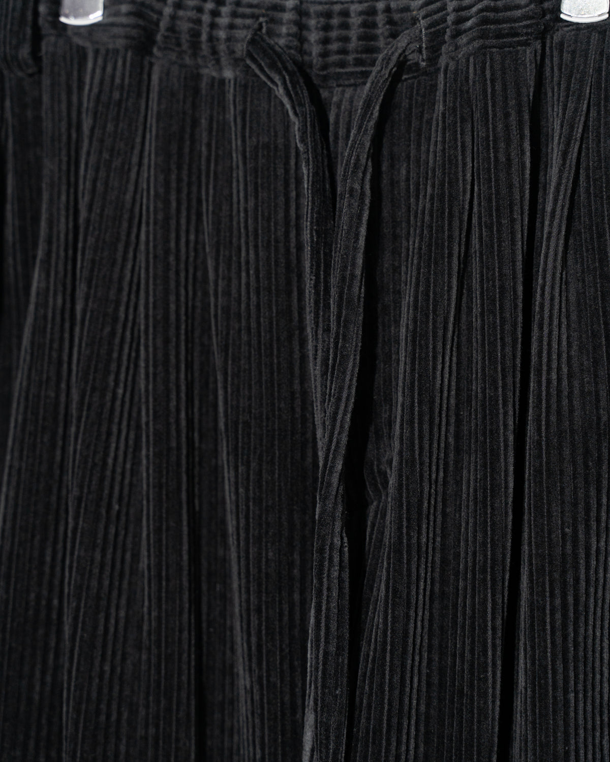 CORDUROY RELAX PANTS - BLACK