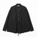 TIE SHIRT/COTTON - BLACK