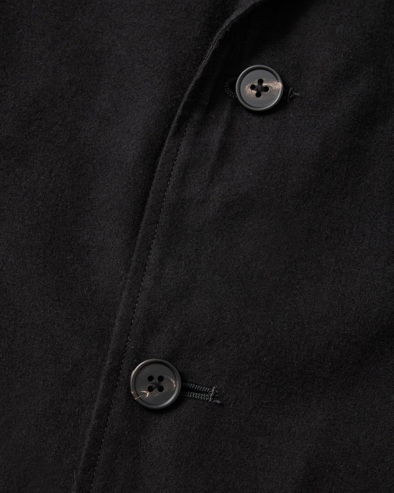 BRUSHED COTTON JACKET - BLACK