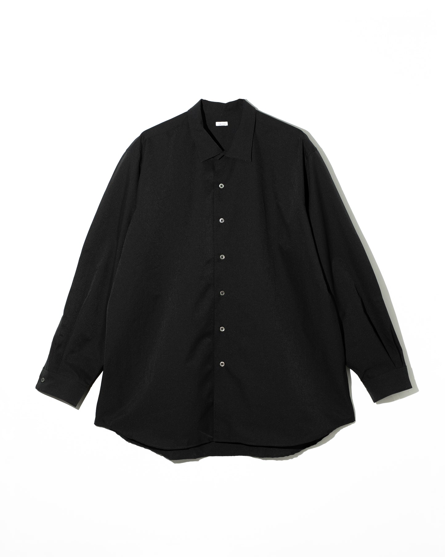 QUICK DRY STRETCH OPEN COLLAR SHIRT - BLACK