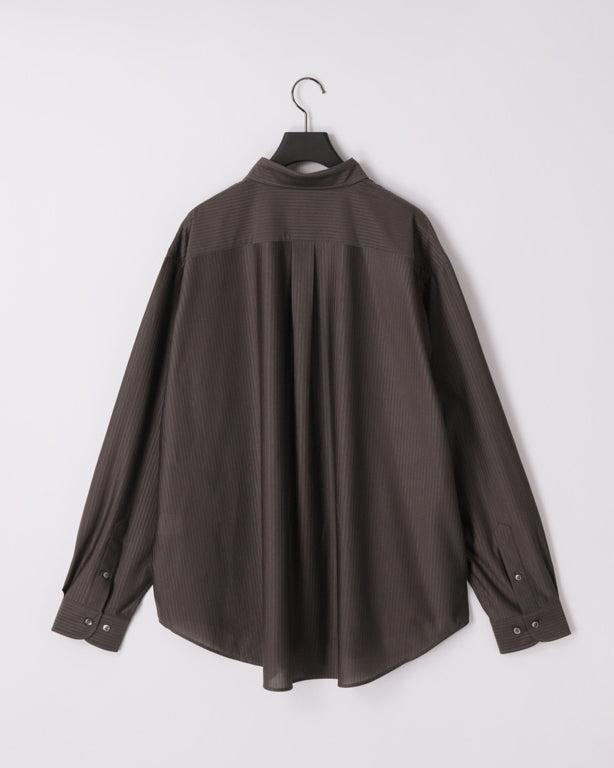 46G STRIPE ATMOSPHERE SHIRT - CHARCOAL BROWN