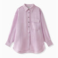 SHEER LINEN SHIRT - PINK