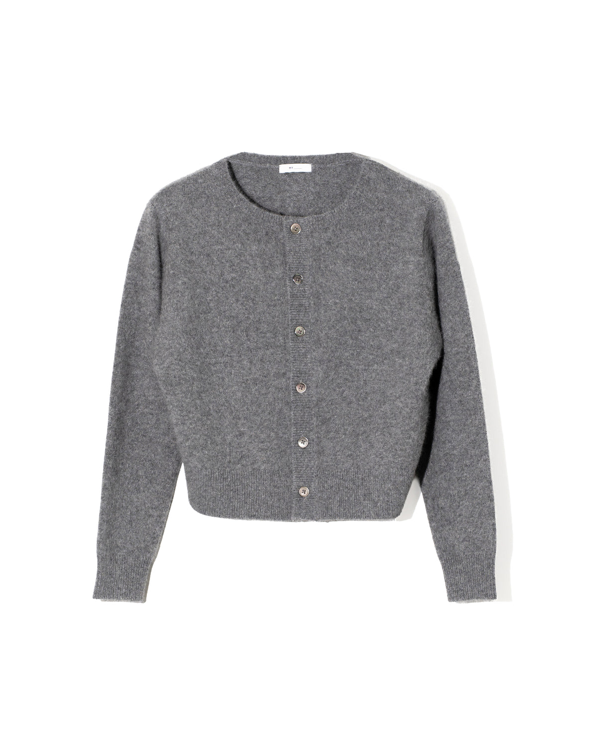 FOX WOOL KNIT CARDIGAN - GRAY