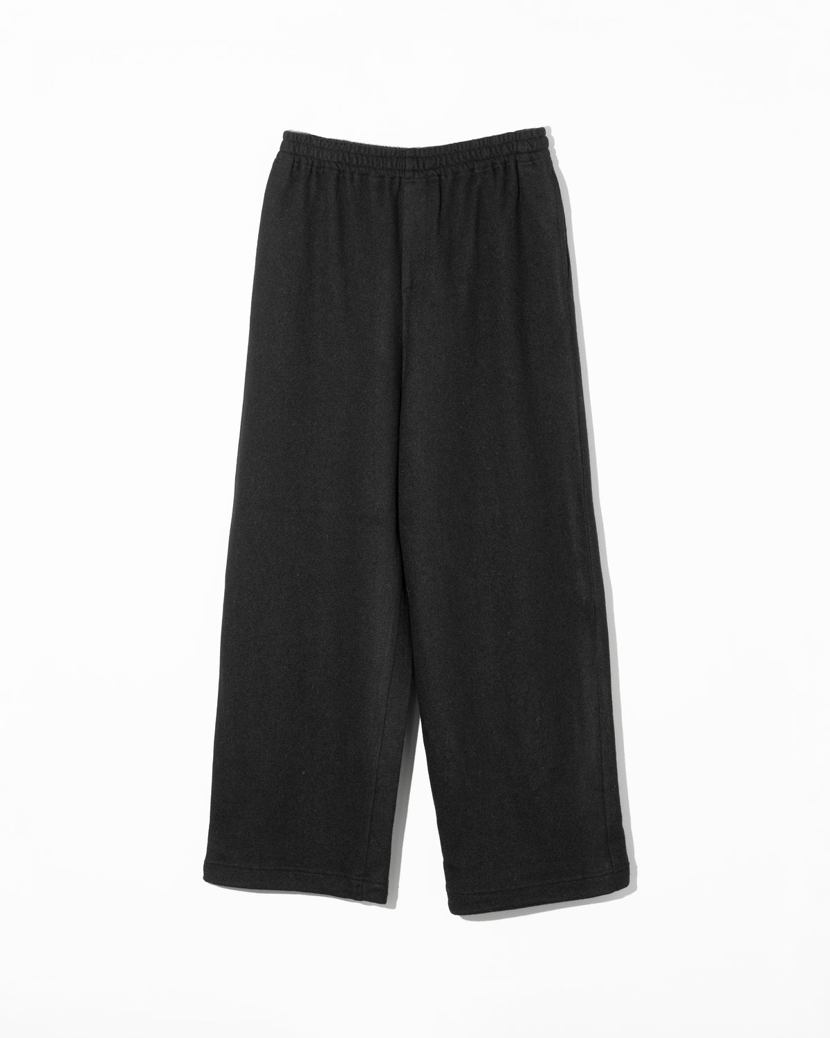 WOOL JERSEY EASY PANTS - BLACK