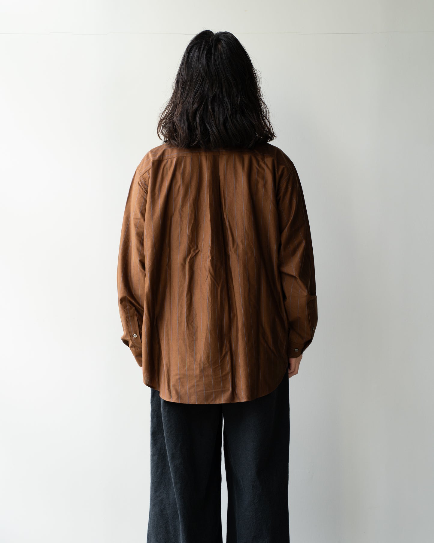46G STRIPE ATMOSPHERE SHIRT - BROWN BLUE