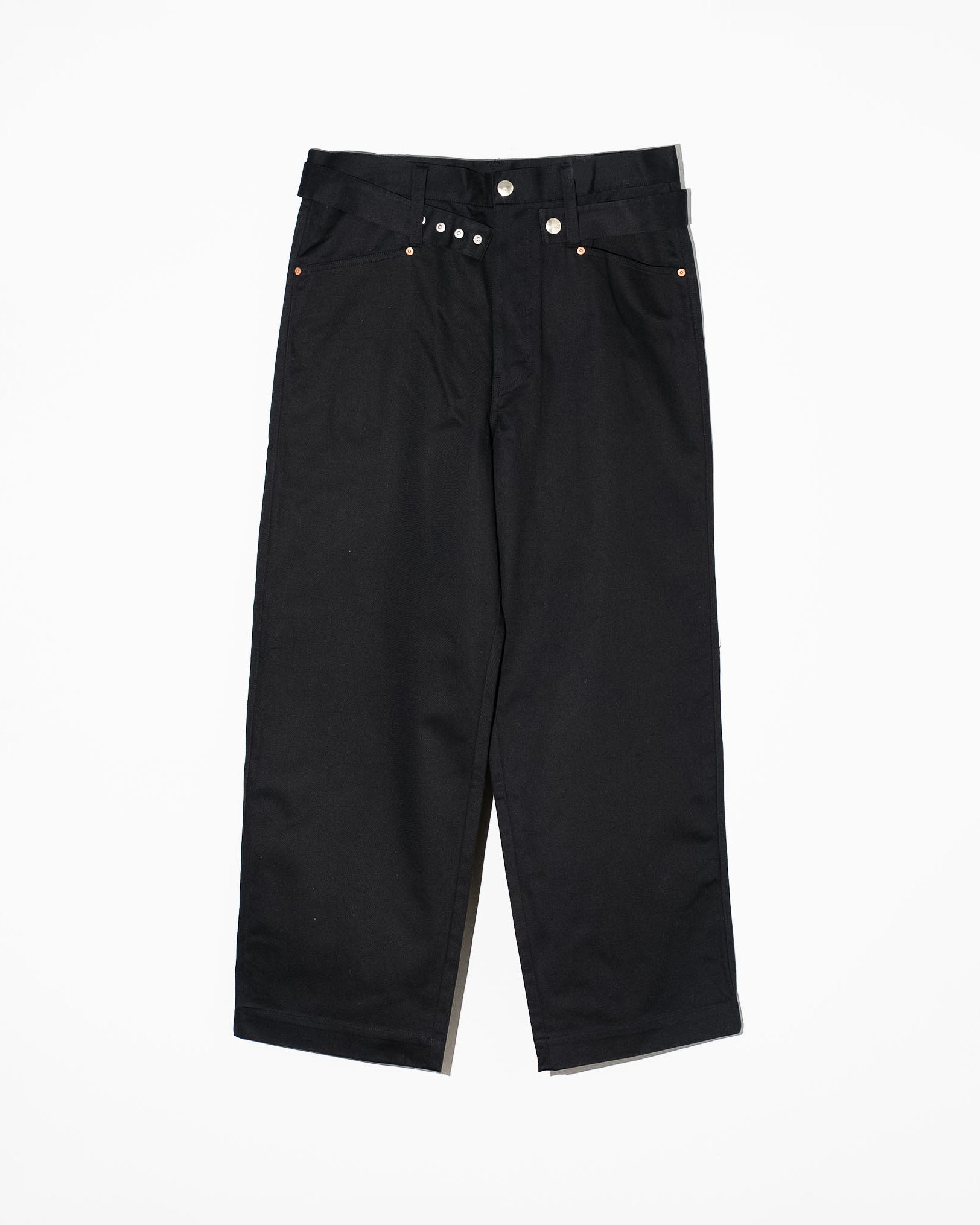Abelia Edoward Goucha BDOUBLE BELT PANTS BLACK | HAKU公式通販