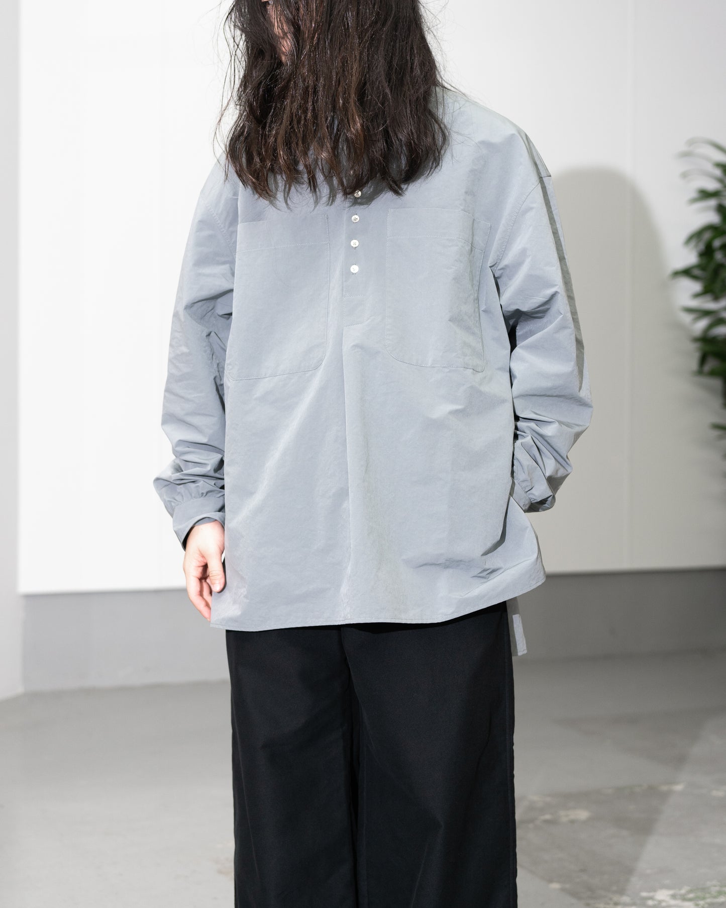 OVER SIZE PULL OVER SHIRTS - SAGE