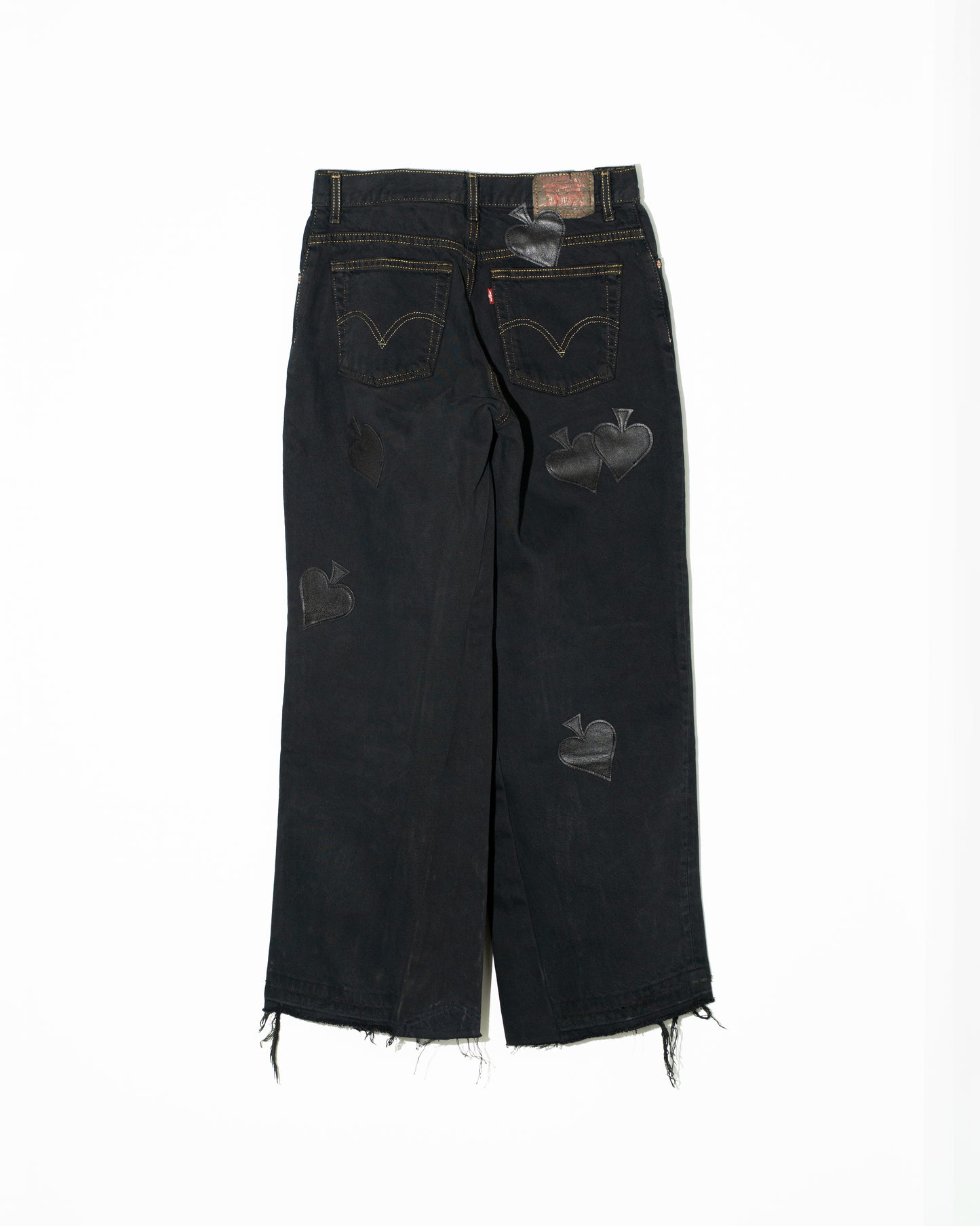 SPADE PATCH BAGGY REMAKE DENIM - BLACK