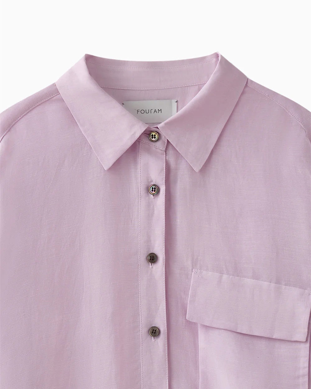 SHEER LINEN SHIRT - PINK