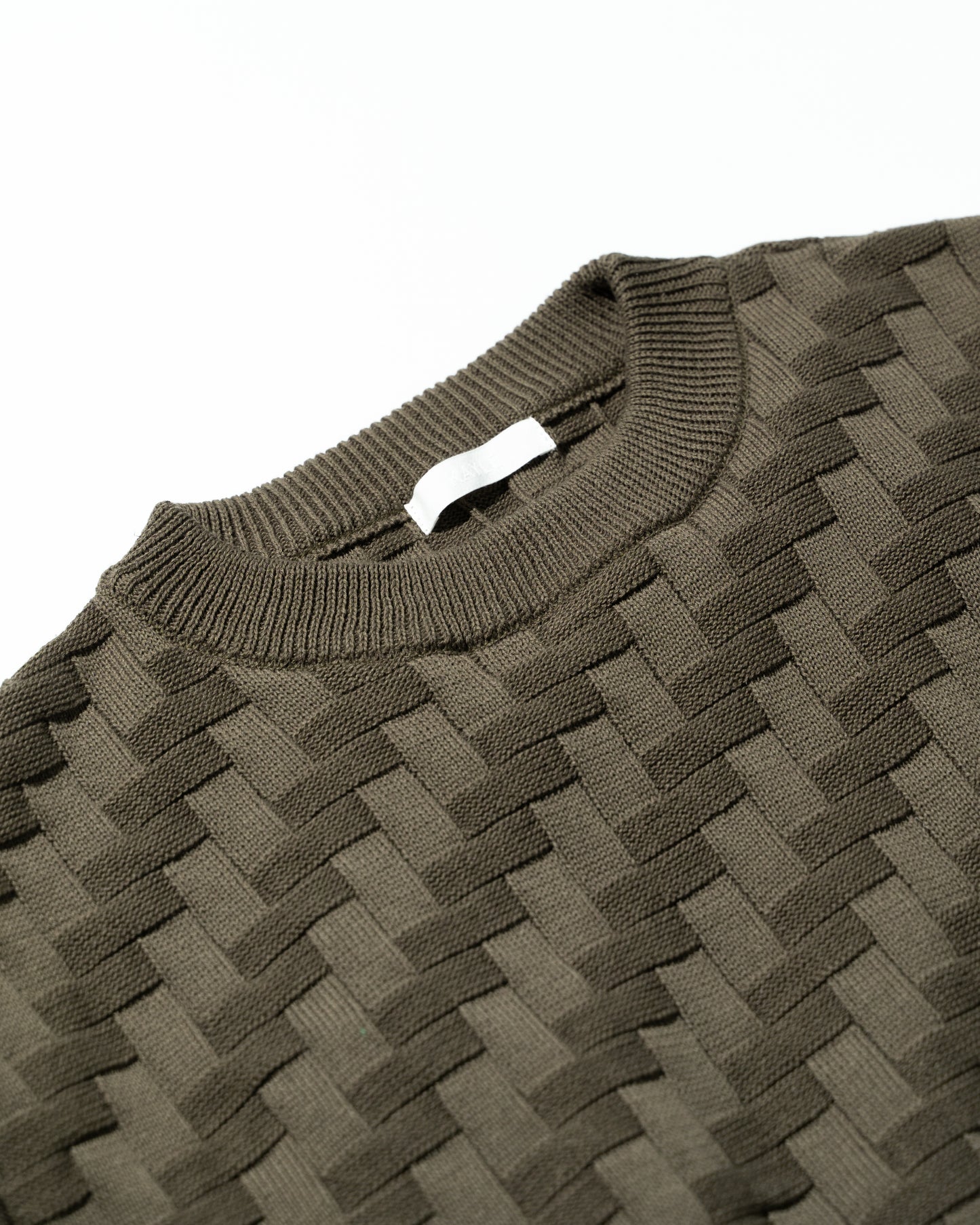 COTTON LINEN LINKS CHECK P/O - KHAKI
