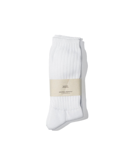 2P LONG SOCKS - WHITE