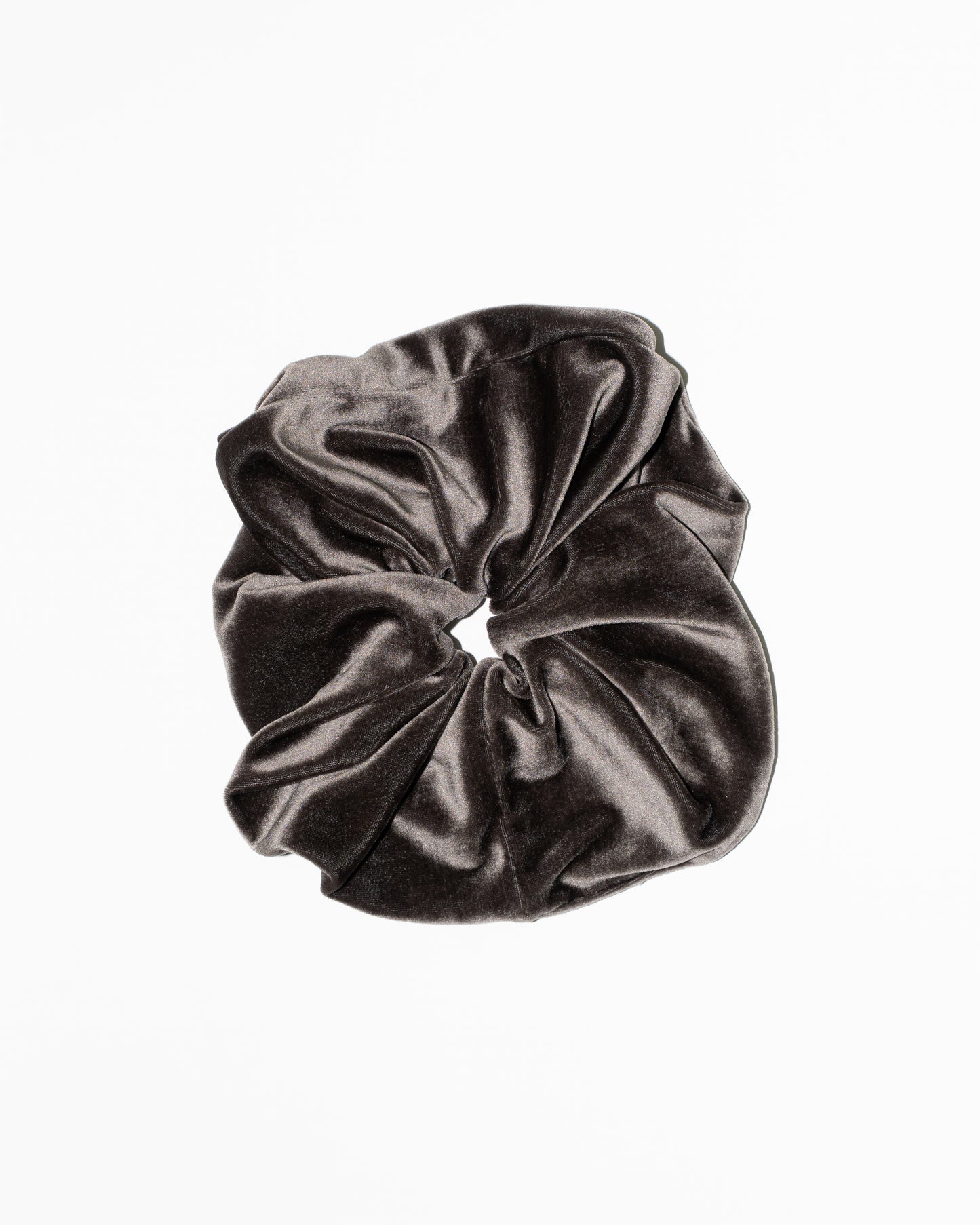 VELOURS VOLUMINOUS SCRUNCHIE - GRAY