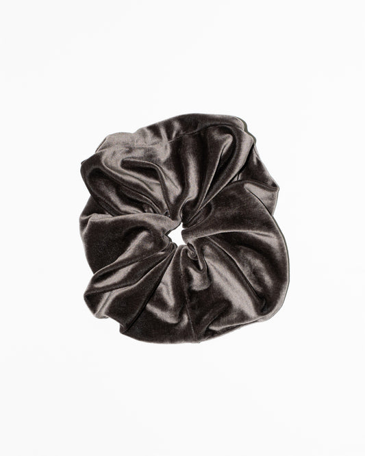 VELOURS VOLUMINOUS SCRUNCHIE - GRAY