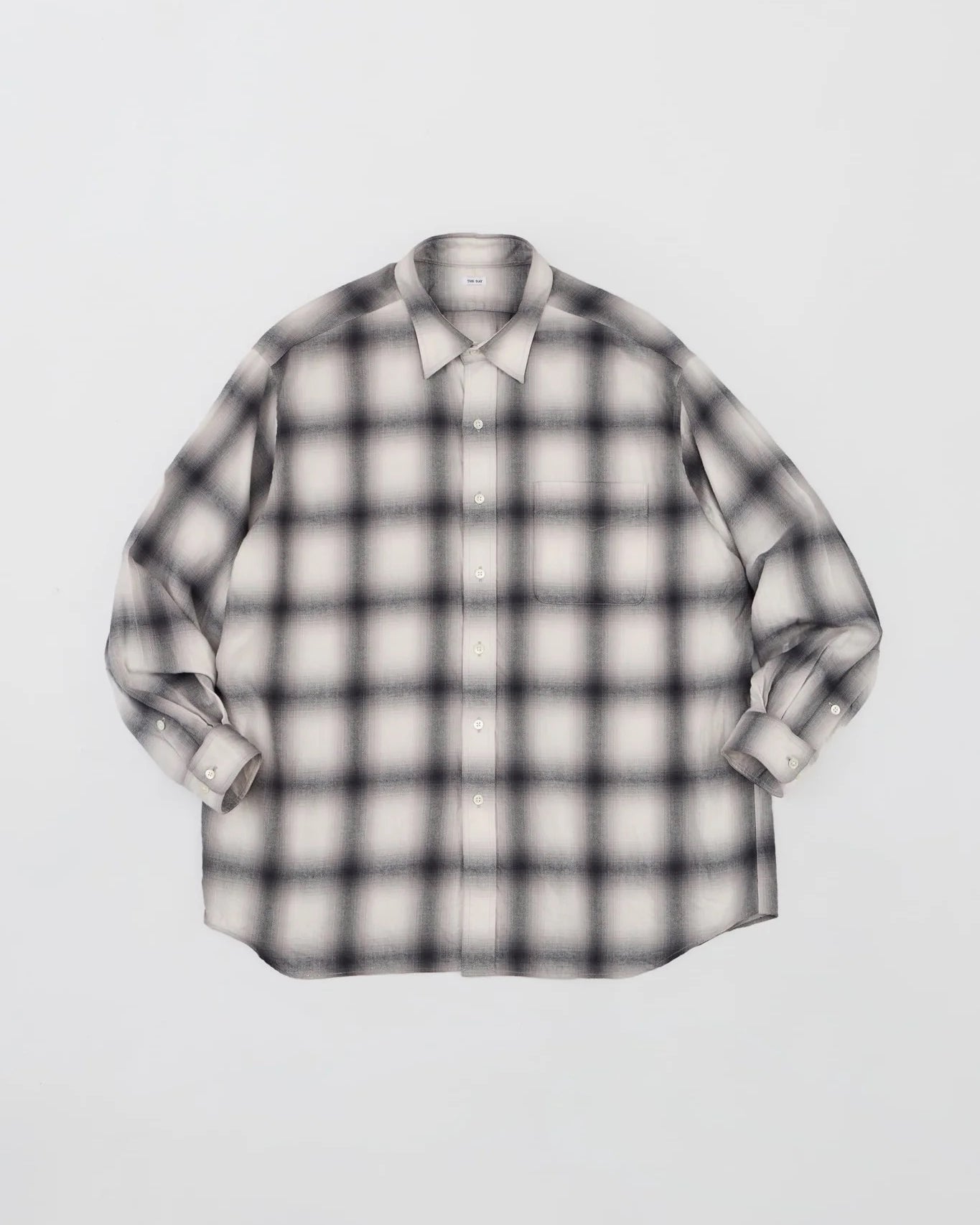 THE DAY (ザ デイ) OMBRE PLAID SHIRT BLACK×WHITE | HAKU 公式通販