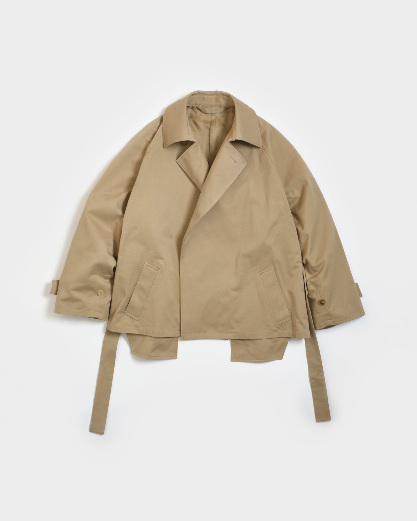 SHORT TRENCH COAT - BEIGE