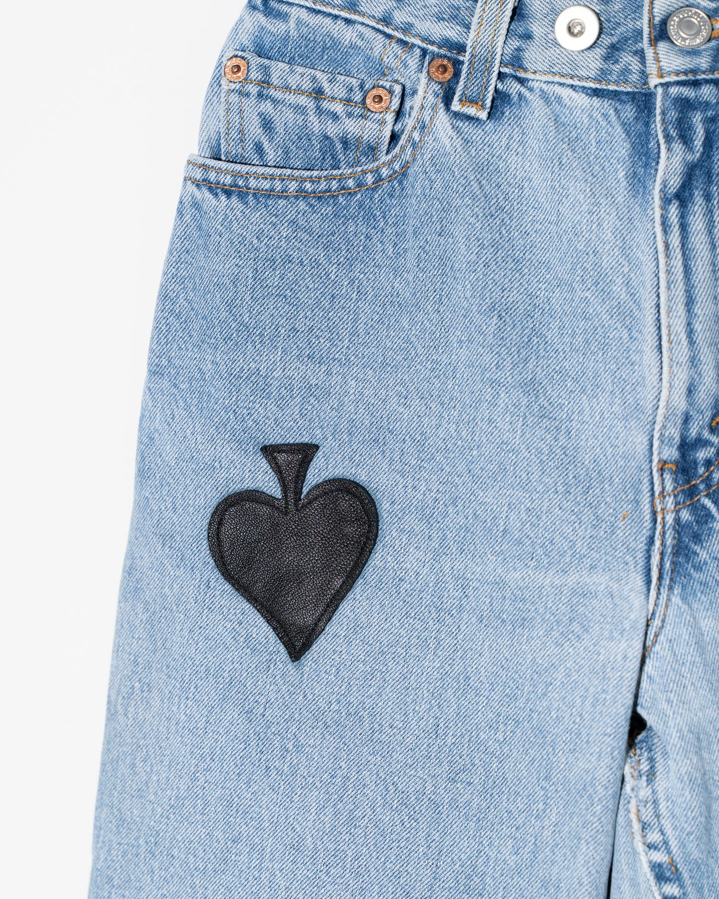 SPADE PATCH BAGGY REMAKE DENIM - BLUE