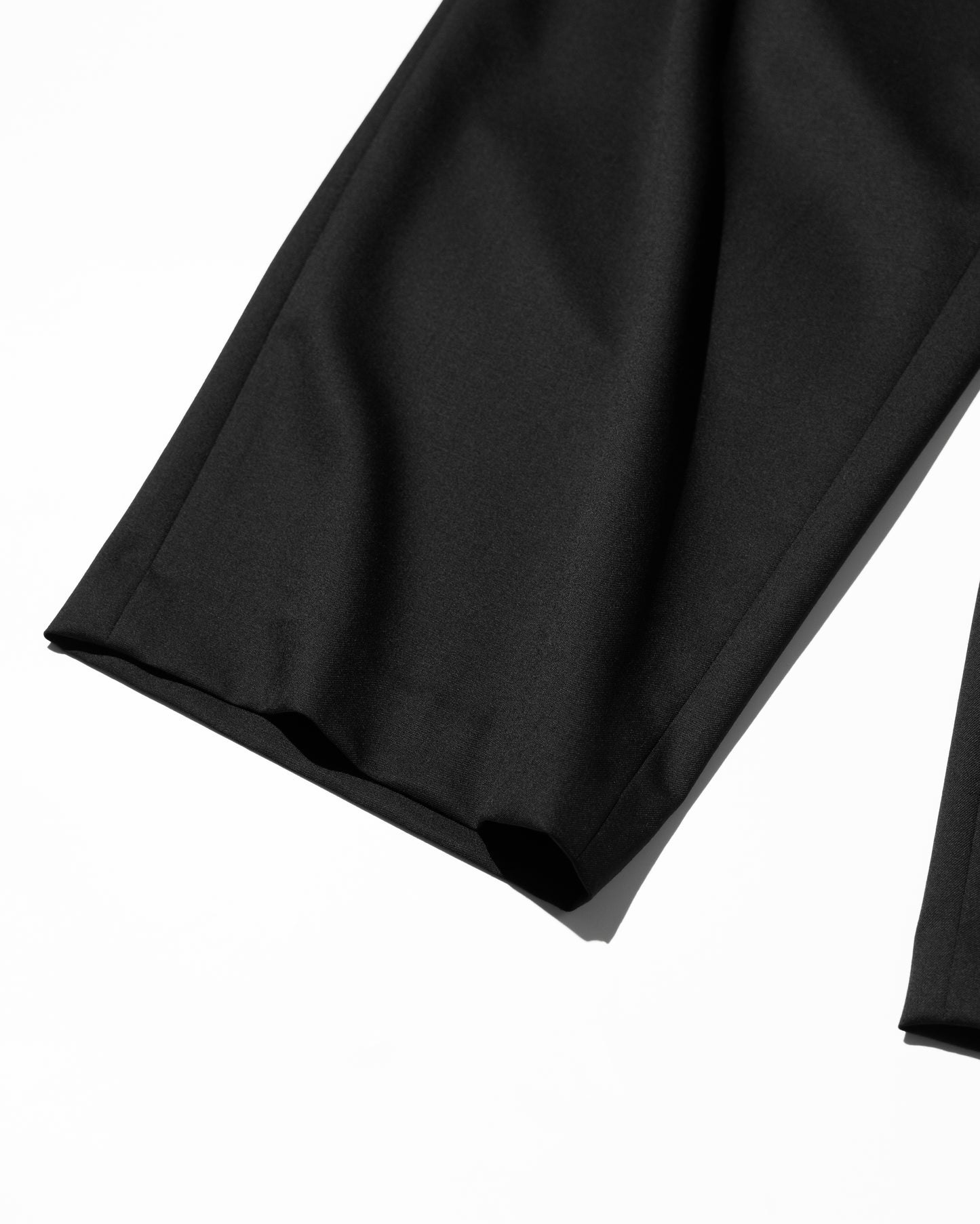 PURE WOOL RELAX TROUSERS - BLACK