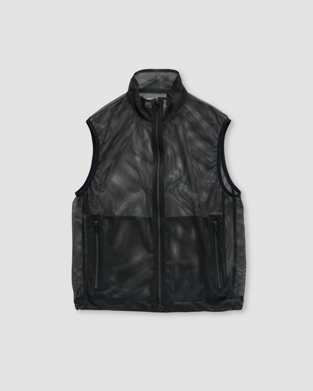 POLYESTER MESH VEST - BLACK