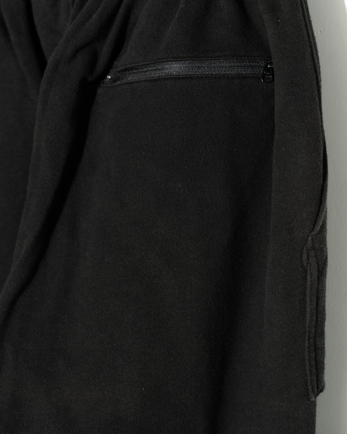 REIMAGINED NEWBOY FLEECE-LINED SWEATPANTS - BLEACHED BLACK