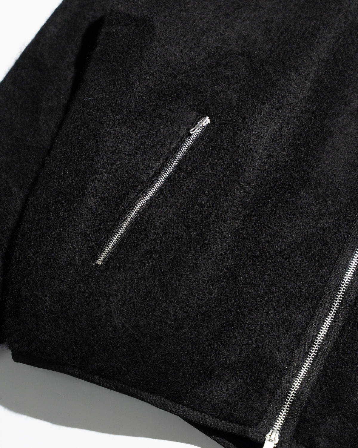 5G×22G CASHMERE FUR BLOUSON - BLACK