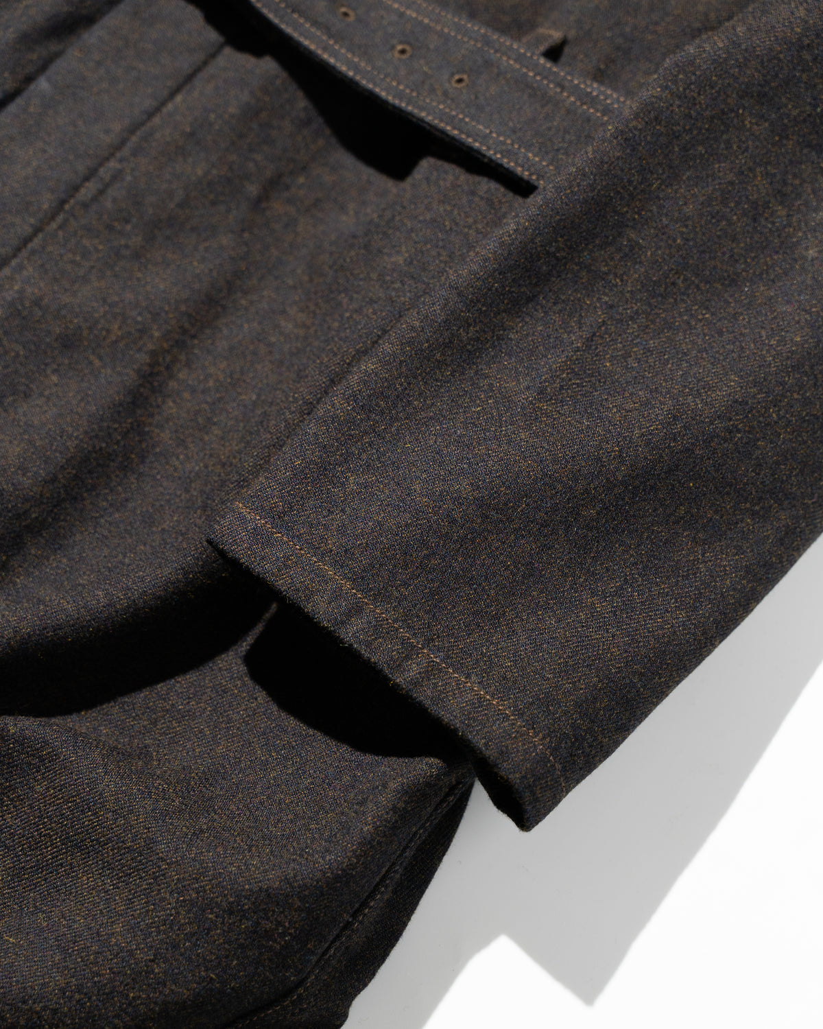 JUMP SUIT C/W DENIM - DARK BROWN