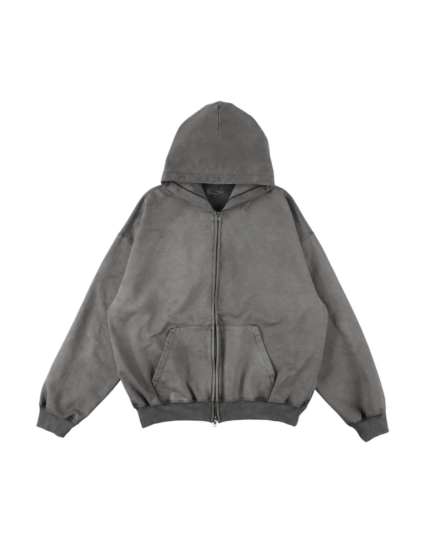 36G ZIP HOODIE - CHARCOAL PIGMENT